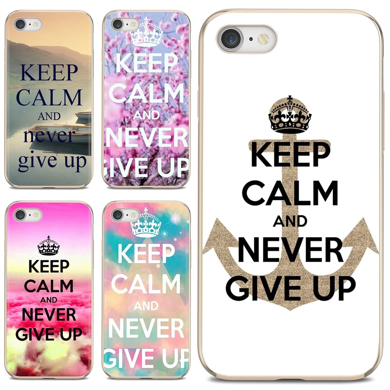 Soft TPU Cover For Samsung Galaxy Note 3 4 5 8 9 S3 S4 S5 Mini S6 S7 Edge S8 S9 S10 Plus keep calm And never give up Art | Мобильные