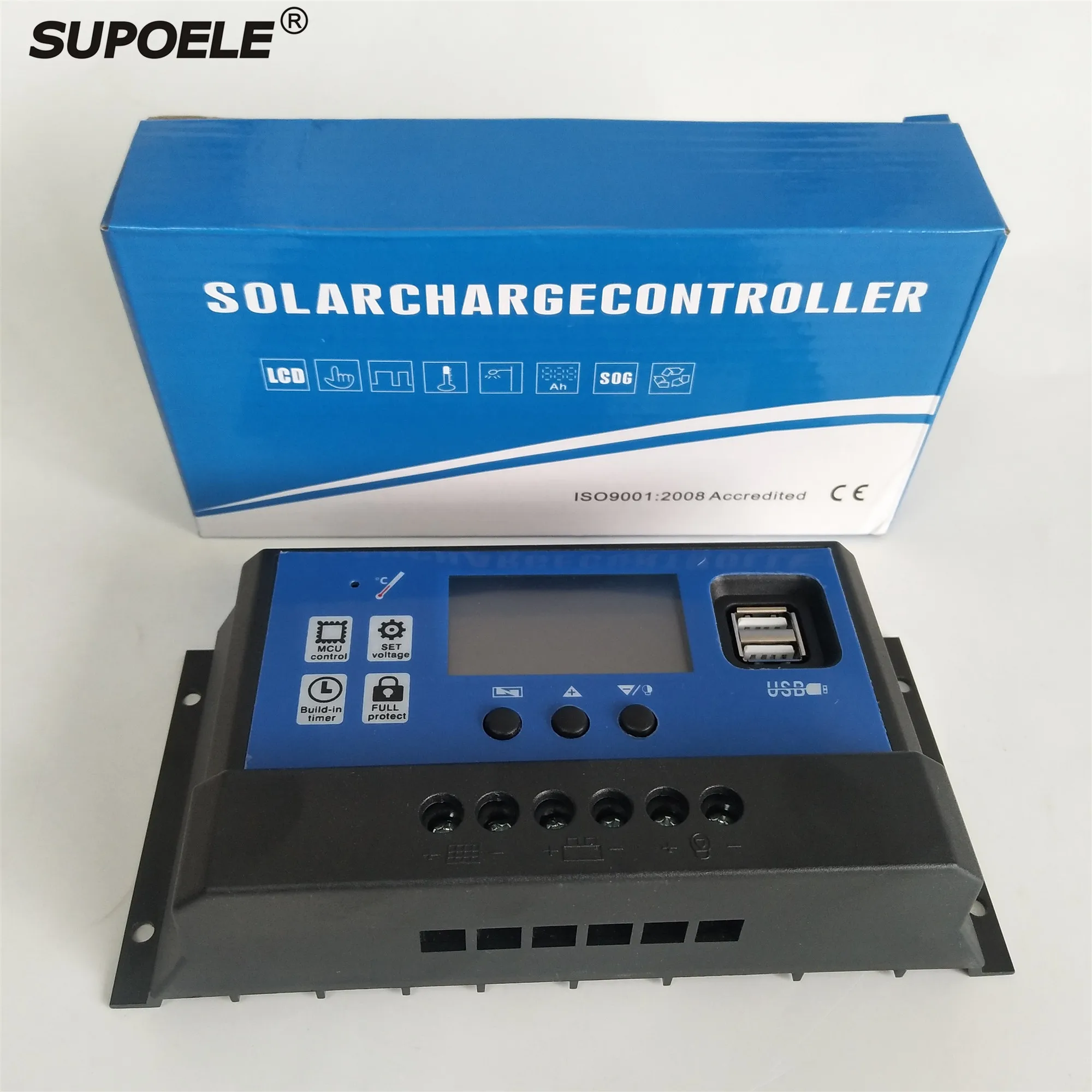 60A 50A 40A 30A 20A 10A 12V 24V Авто за максимальной точкой мощности Солнечный контроллер