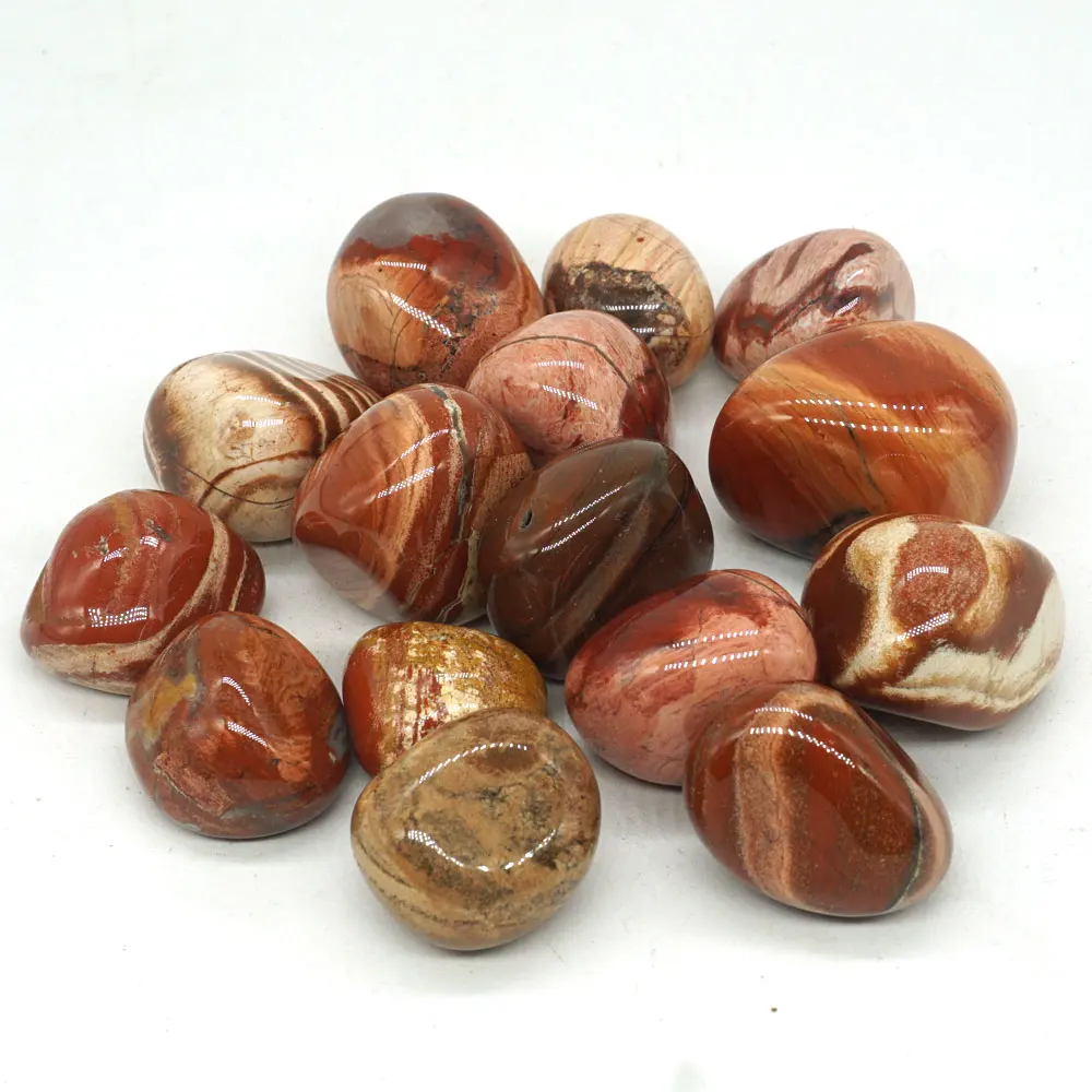 200g Natural Red Flower Jasper Tumbled Stone Gemstone Rock Mineral
