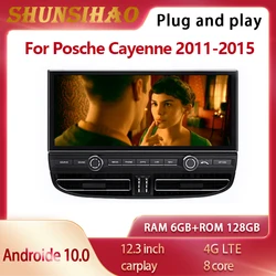 ShunSihao – autoradio Android, navigation, lecteur multimédia, vidéo, CarPlay, 2011G, unité centrale pour voiture Posche Cayenne (2017 – 128) 