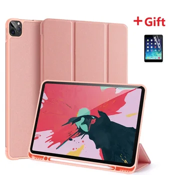 

For iPad pro12.9 2020 2018 Coque With Pencil Holder Lightweight Stand Case for iPad A2229/A2069/A2232/A2233 with Auto Sleep/Wake