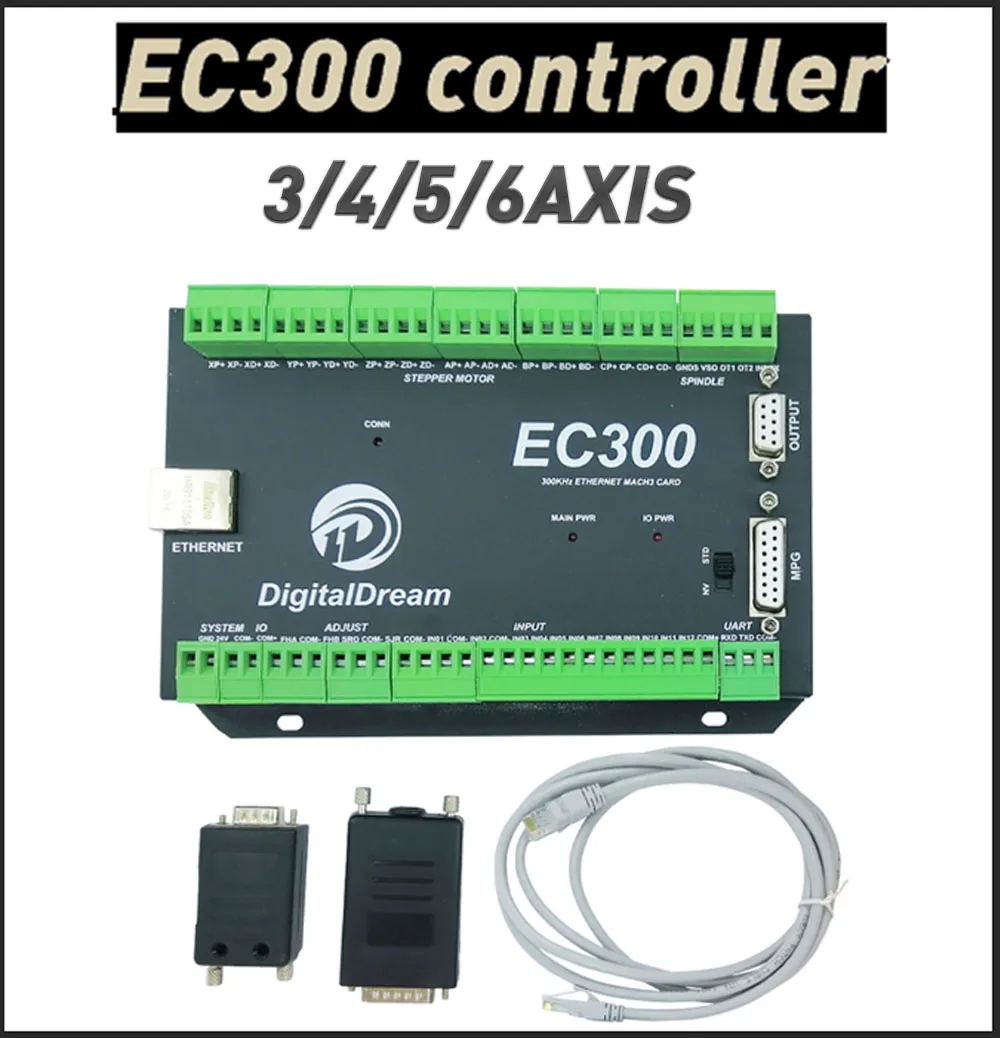 Новый EC300 3/4/5/6 оси USB motion контроллер Ethernet CNC Mach3 300 кГц контрольная карта для