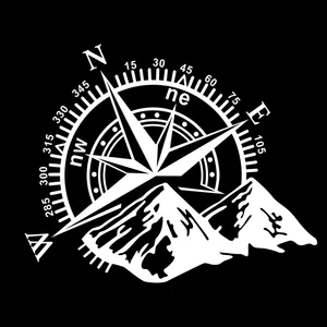 Image 3 - 1/2pcs Car Style Sticker Mountains NSWE Compass Navigate Style Car Offroad Hood Sticker Decal Auto Fashion Decoration