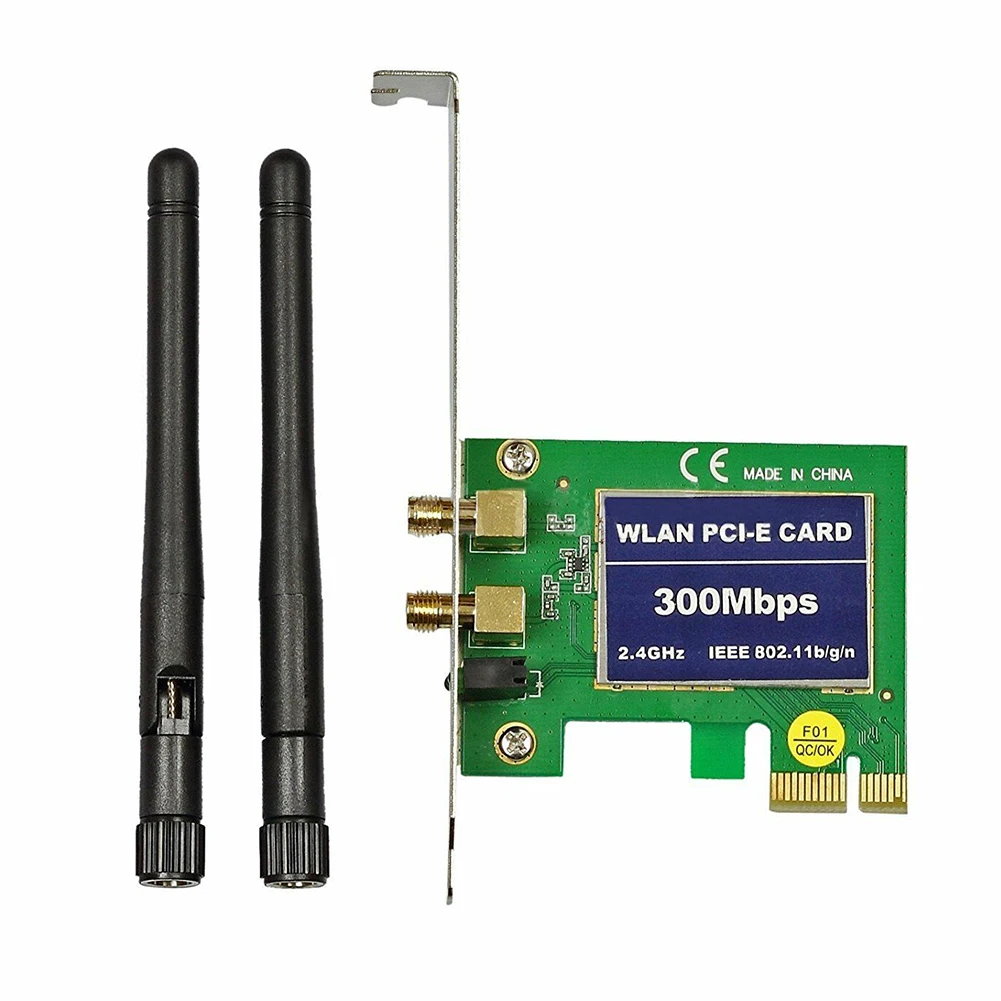 300 Мбит/с WLAN для ноутбука Wifi беспроводная карта портативная внутренняя быстрая Высокая совместимость настольные аксессуары с антеннами PCI-e