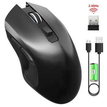 

Wireless Rechargeable Mouse Built-in Lithium Battery Colorful 2400dpi 2.4G 10 Meters New