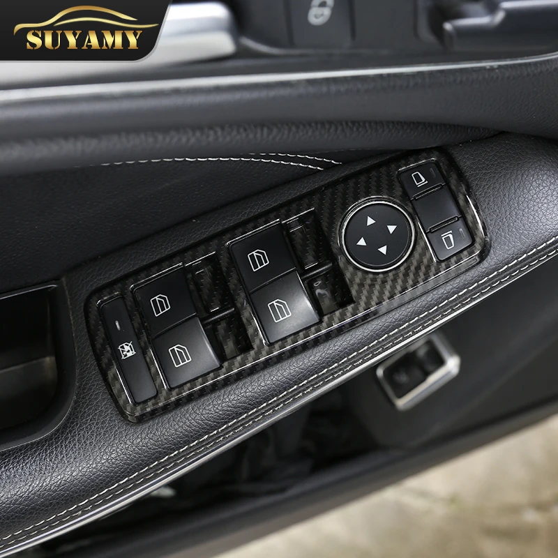 

Автомобильный стеклоподъемник, панель переключателя, отделочная рамка для Mercedes Benz A B C E CLA CLS GLK Class W176 W246 W204 W212 W117 W218, автомобильные аксессуары