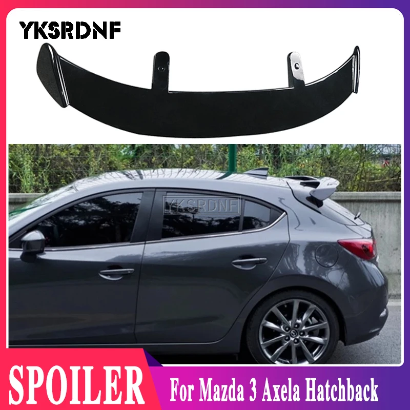 YKSRDNF ABS Exterior Rear Spoiler Tail Trunk Boot Wing Decoration Car Styling For Mazda 3 Axela Hatchback 2014 2015 2016 2017 | Автомобили