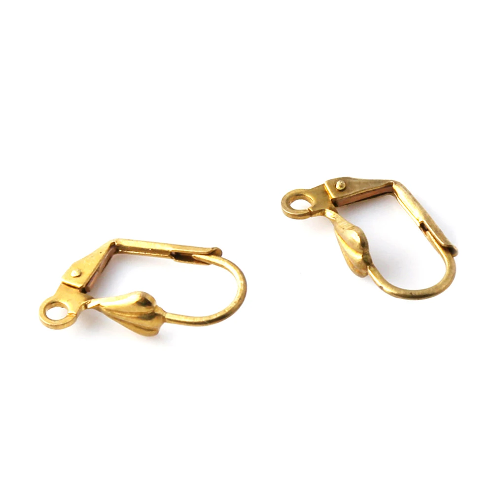 

20pcs/lot Copper French Earring Hook Clasps Gold Silver Antique Bronze Elegant Earring Clips For DIY Earring Making Accessories
