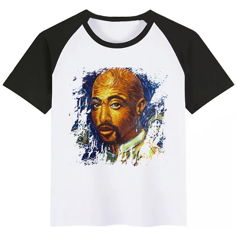 TUPAC/детская футболка летние топы для девочек и мальчиков с рисунком из мультфильма; повседневная детская футболка с короткими рукавами; детская одежда - Цвет: D013J