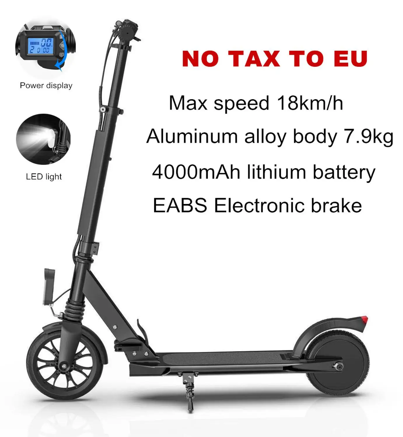 2021 Новый 8-дюймовый портативный мини-складной электрический скутер 2-колесный из