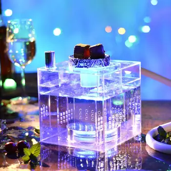 

Acrylic Hookah Shisha Pipe Narguile Cachimba sisha Nargile Chicha Sheesha with LED Light Hose Bowl Charcoal Tongs Accessories