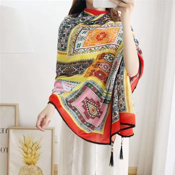 

New 2020 Cotton Scarf Women Poncho Foulard Femme Spring And Summer Scarves Pashmina Female Shawl Hijab Bandana Linen Tassel