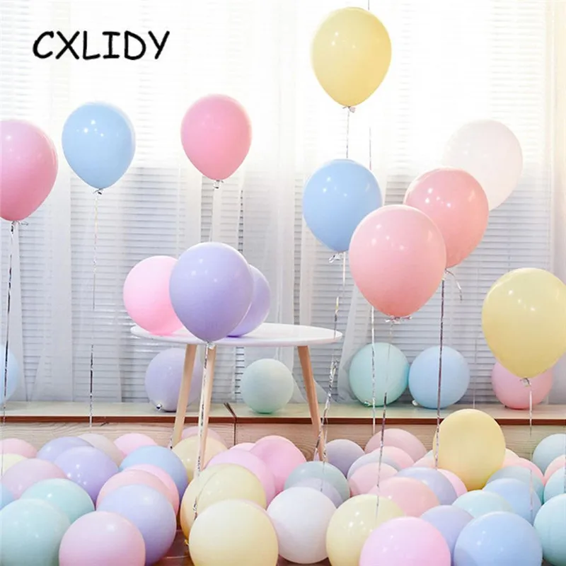30pcs Macaron Balloon Pastel Party Candy Balloon Birthday Party Ornament Girl Boy Baby Shower Wedding Supplies aa103 (1)