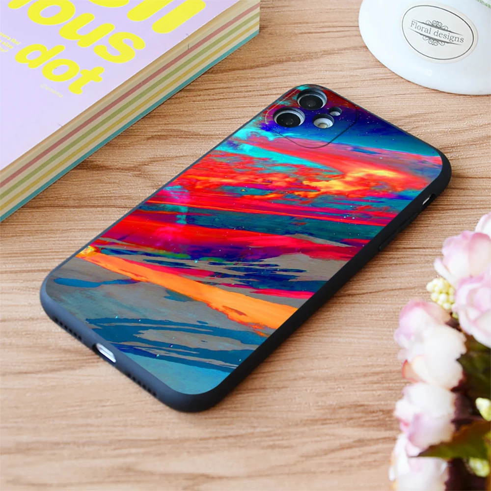 Мягкий матовый чехол для iPhone 6 7 8 11 12 Plus Pro X XR XS MAX SE с принтом туманности | Мобильные