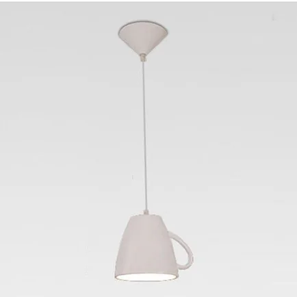 Современный Креативный подвесной светильник из смолы, абажур в форме чайника E27, белый/черный/красный подвесной светильник для ресторана, подвесной светильник - Цвет корпуса: White Cup