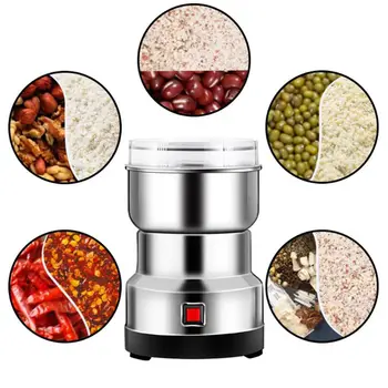 

Electric Coffee Grinder Multifunction Stainless Steel Blade Cafe Spice Mill Blender Nut Bean Seeds Grinding Smash Machine