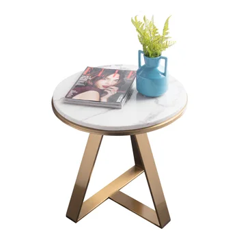 

Nordic wrought iron sofa side table modern minimalist marble side several golden small round table small coffee table LL112945