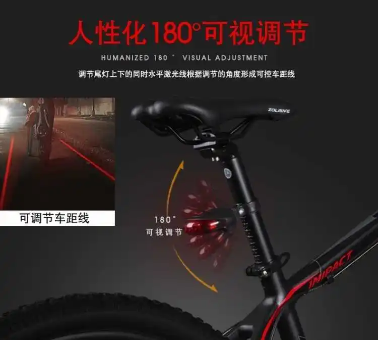 Велосипедный светильник, задний светильник, usb зарядка для горного велосипеда, лазерный задний светильник s светодиодный Предупреждение