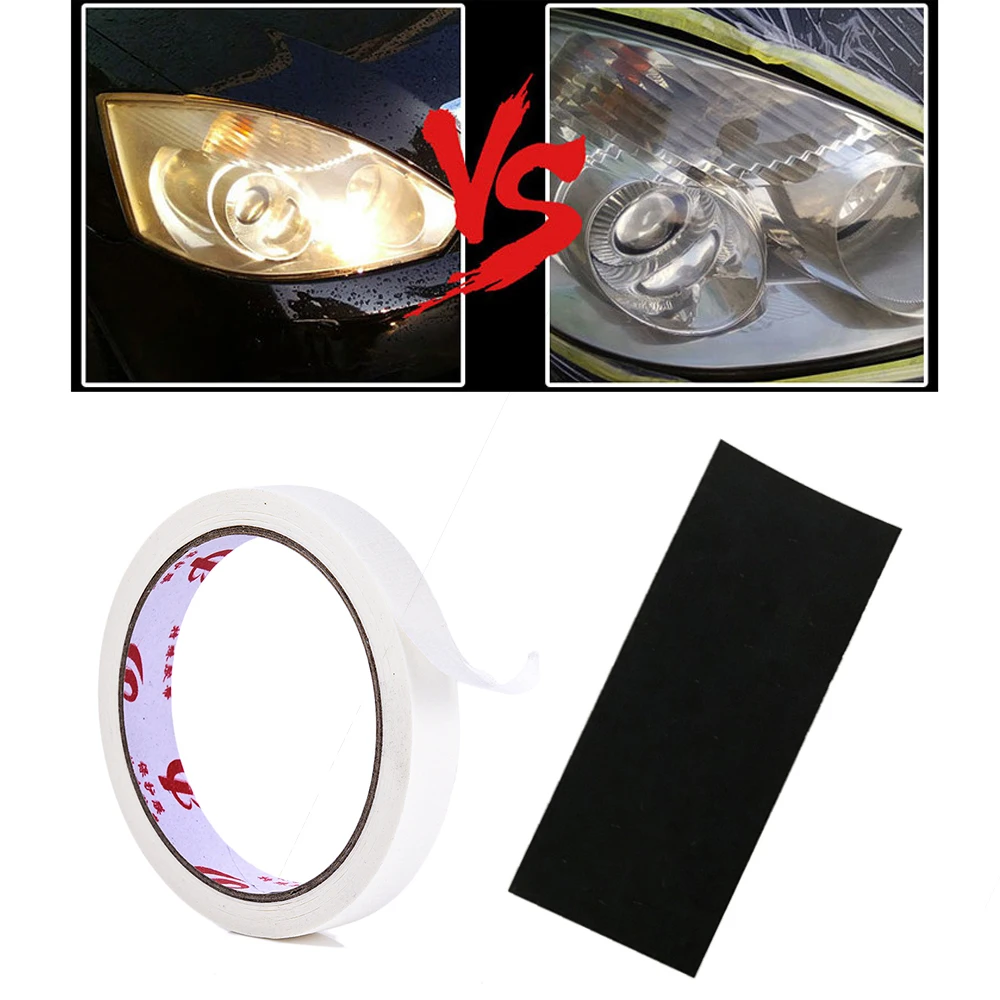 

HGKJ Car Headlight Lens Brightening Repair Renovation Tool Restoration Kit Sandpaper Retreading Chemical Polishing Cleaning