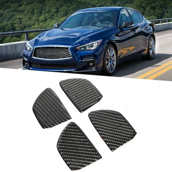 

Car Carbon Fiber Inner Door Handle Bowl Cover Trim for Infiniti Q50 Q60 2014-2019