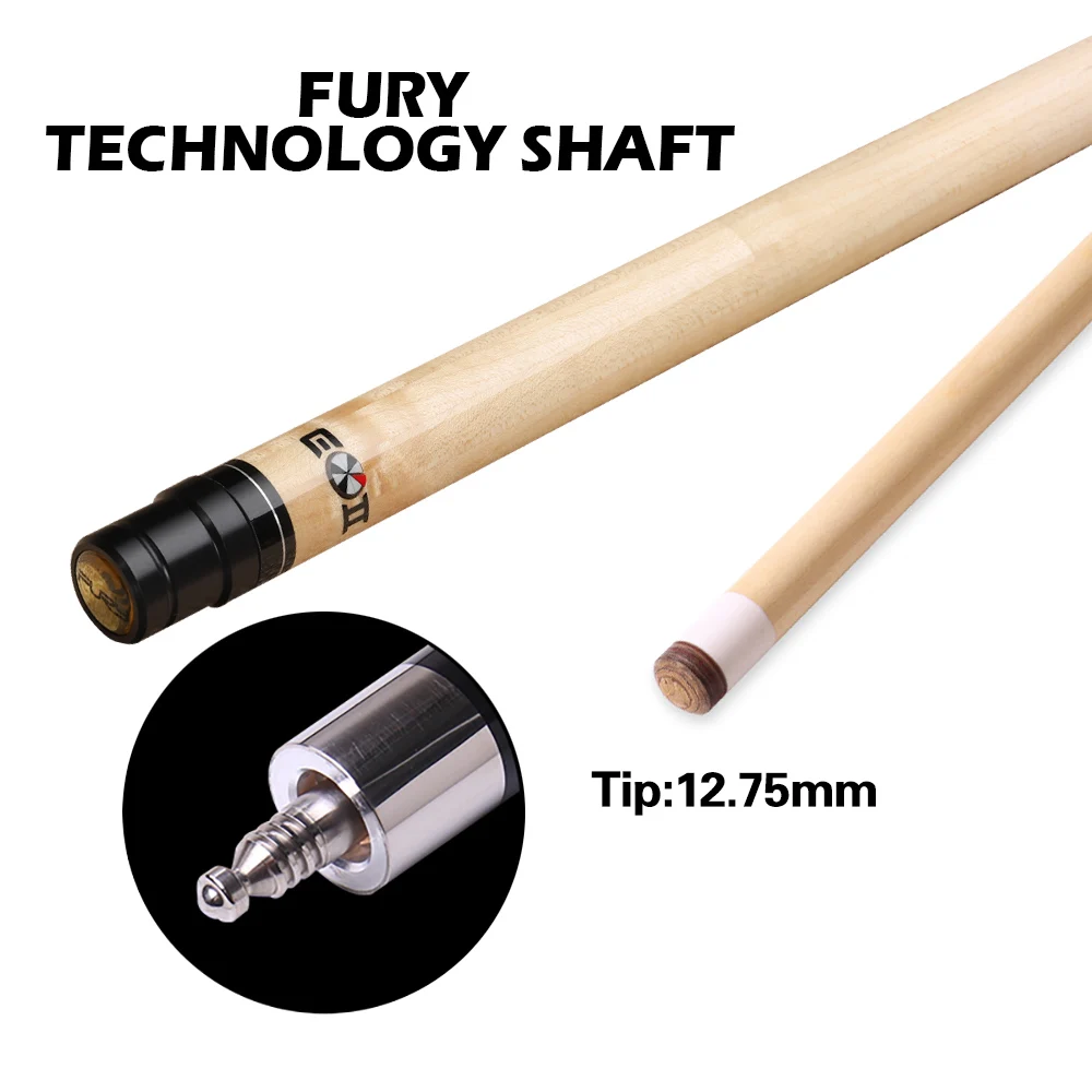 Tec-12.75mm Официальный Кий для бильярдного пула FURY tecnology вал 11,75/12,75 мм Tiger Tip выбранный жесткий кленовый пепельный предплечье Профессиональный вал Fury - Цвет: Tec-12.75mm