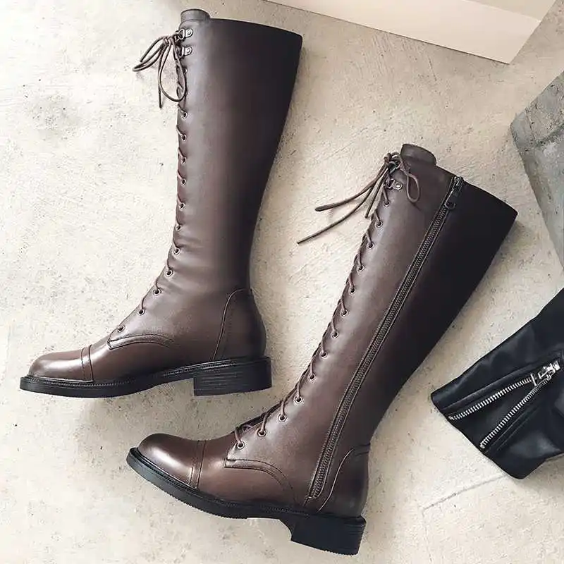 Chaussures femme Сапоги для верховой езды Женская зимняя обувь Теплые рыцарские сапоги