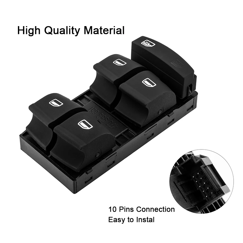 YAOPEI 4F0959851F мастер Мощность переключатель окна для Audi A3 8P1 8PA 2003- Подходит для Audi Q7 4L 2006 2007 внедорожник 4F0959851
