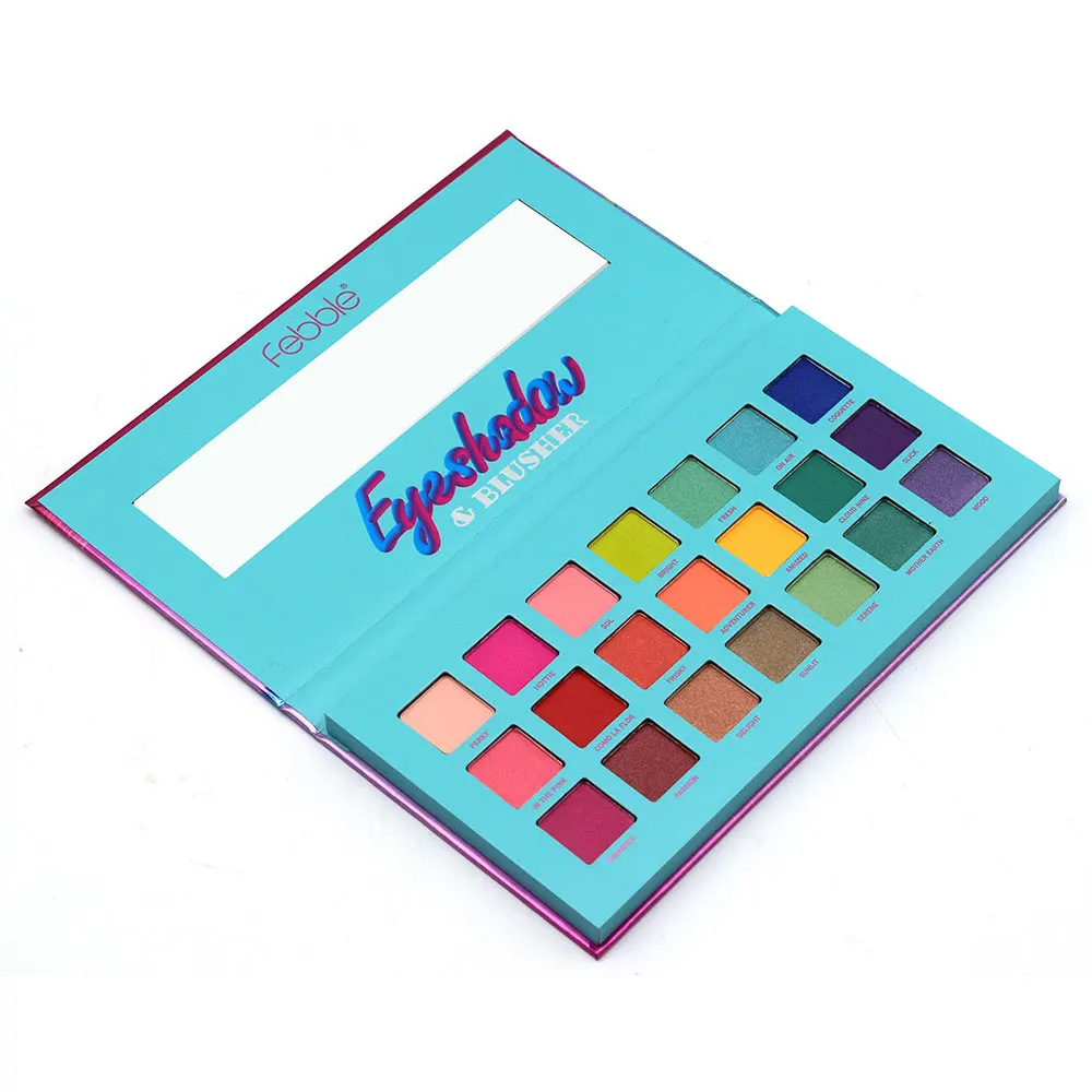Febble Brand 21 colors eye shadow palette Colorful matte and shimmer powder 9 colors can use as blusher waterproof eye makeup Febble Brand 21 colors eye shadow palette Colorful matte and shimmer powder 9 colors can use as blusher waterproof eye makeup