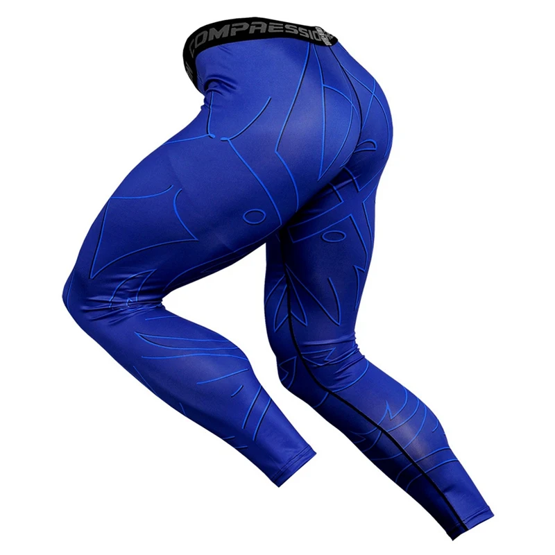 Мужские брюки эластичные быстросохнущие обтягивающие Компрессионные спортивные брюки для фитнеса тренировочные брюки спортивная одежда для бега баскетбола велоспорта - Цвет: 4