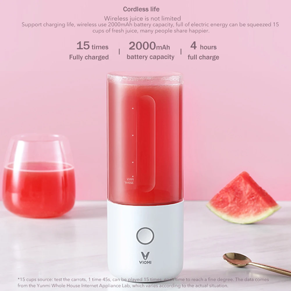 Xiaomi VIOMI блендер Электрический кухонный миксер соковыжималка фруктовая чашка маленький портативный мини кухонный комбайн Быстрый защитный материал