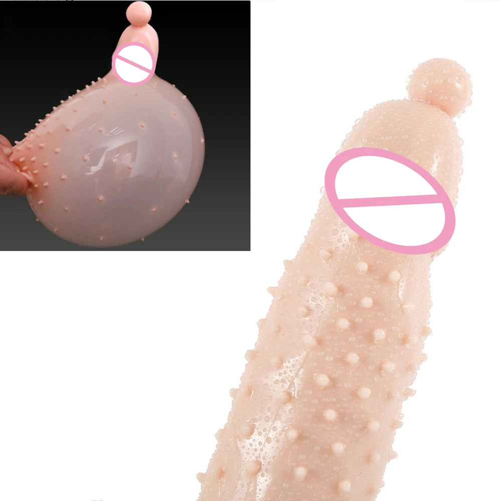 penis nozzles condoms for men delay ejaculation Big Penis Extender Vibrator G-Spot Penis Sleeve reusable condoms intimate goods