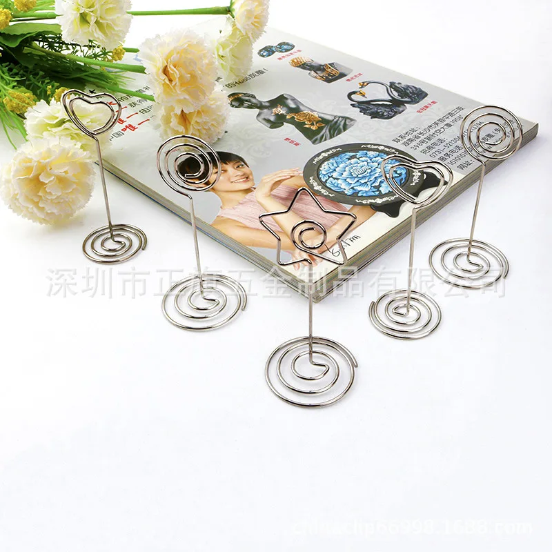 Cross Border Source Currently Available Golden Rose Gold And Silver 85mm Star Pillow Block Wedding Seats Card Holder Notes Folde