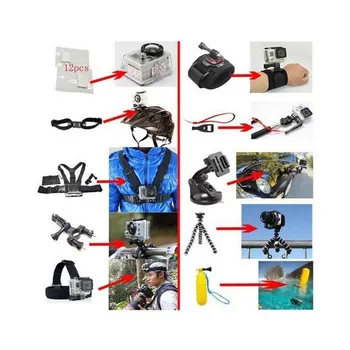 

14in1 Accessory Kit for GoPro Hero5 Black Session Hero 4 Hero Session GoPro Hero Skiing Cycle Hiking Outdoor Sport Accessories