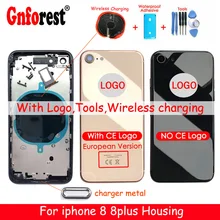 Для iphone 8 8g 8 plus задняя средняя рамка Шасси Полный Корпус в сборе крышка батареи корпус CE логотип Беспроводная зарядка