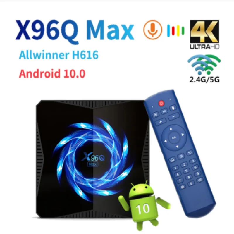 X96Q MAX Android 10 tv box H616 Quad Core ARM Cortex A53 android smart
