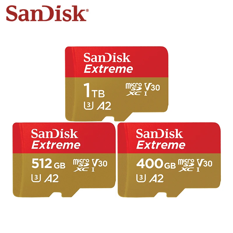 Sandisk U3 400 карта SDXC карты мини-карта памяти V30 512 ГБ, Micro SD карта, класс 1 ТБ флеш-карта A2 флэш-карты высокой Скорость Бесплатная доставка-3