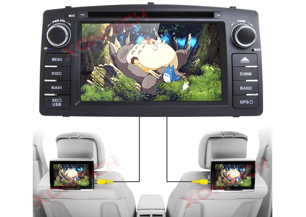 Perfect Xonrich DSP 2 din Android 9.0 4G 64G car dvd player For Toyota Corolla E120 BYD F3 multimedia player stereo GPS radio navigation 10