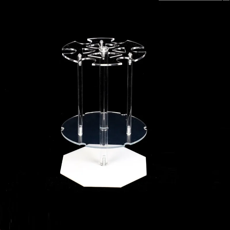 

Plexiglass Pipette Stand Transparent Pipettor Rack Pipetting Device Bracket Common Use Round Stand Fits Pipettor Up to 6 Pettes