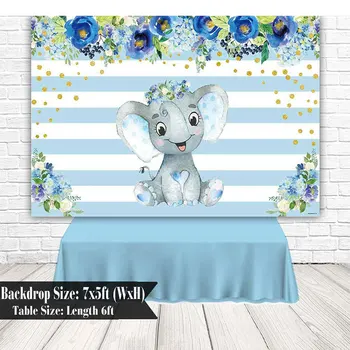

Home Backdrop Elephant Pattern Studio Props Birthday Cartoon Cute Photograph Background Reusable Decorative Foldable Lightweight