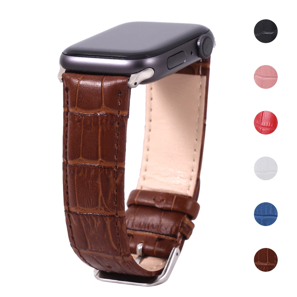 Ремешок Foloy для apple watch 6 5/4/3/2/1 кожаный ремешок 42 мм 38 iwatch series 40 44 | Наручные часы