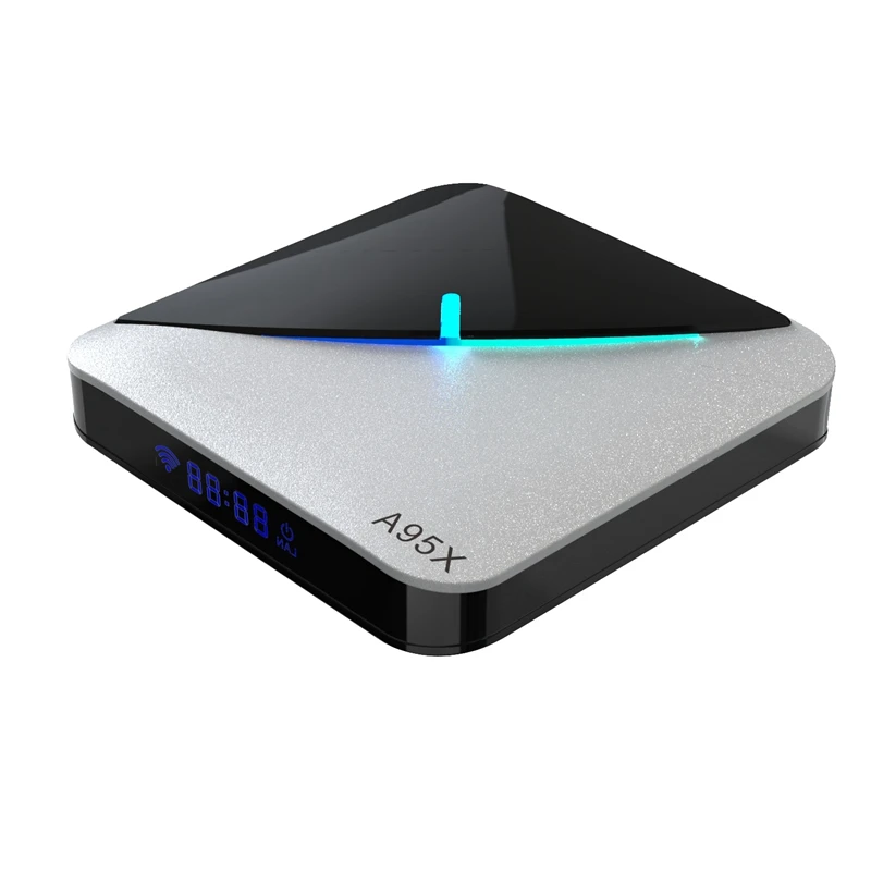 ТВ приставка с RGB подсветкой Android 9 0 A95X F3 2 ГБ 16 S905X3 Amlogic Wi Fi BT медиаплеер