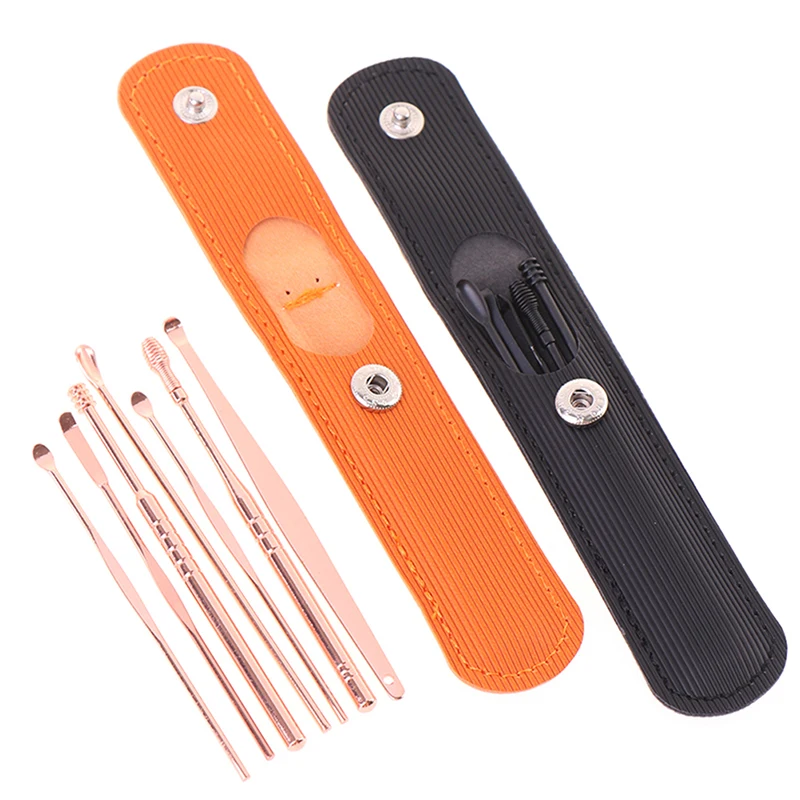 7PCS/Set  Ear Cleaner Wax Removal Earpick Stick Earwax Remover Curette Ear Pick Cleaning Ear Cleanser Spoon Health Care Earpick