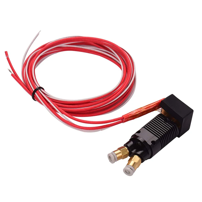 2 в 1 двойной цветной металлический Hotend экструдер комплект с кабелем 0 4 мм