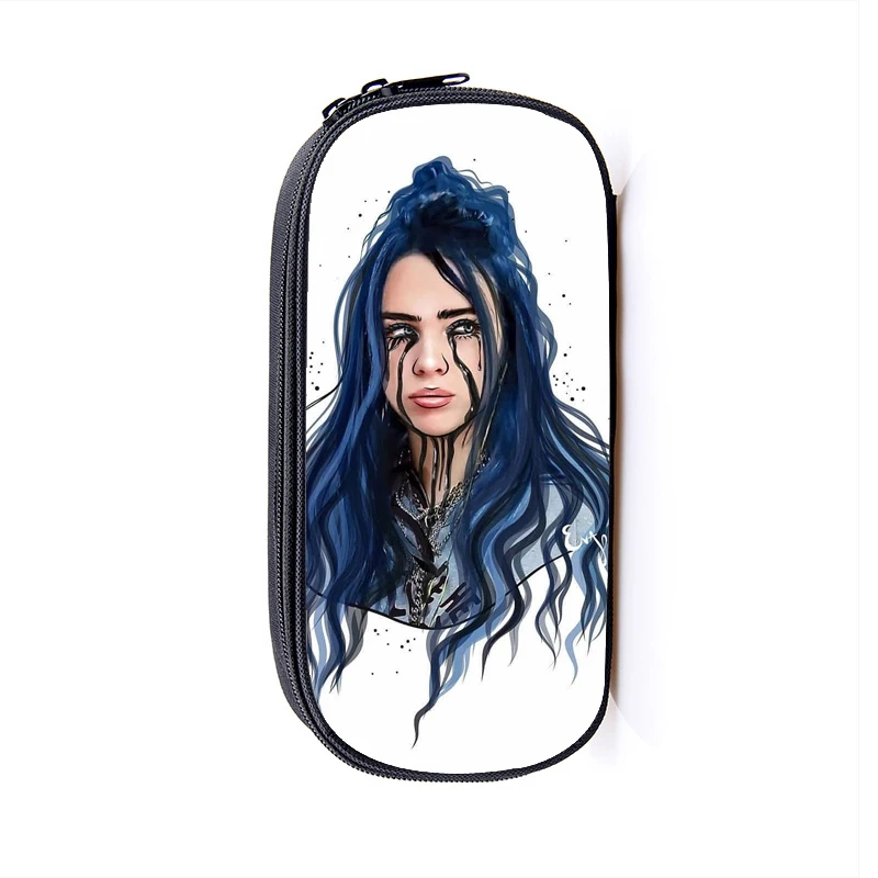 Billie Eilish Карандаш Чехол для девочки-подростка, косметическая сумка, школьные принадлежности канцелярские товары сумка для хранения Billie Eilish в стиле "хип-хоп" для макияжа сумка