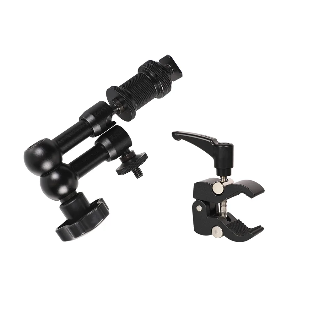 7in mag arm S Clamp Аксессуары для фотостудии Супер зажим+ 7/11 дюймов Регулируемая шарнирная Волшебная рукоятка для монитора светодиодный светильник ЖК-видео вспышка камера DSLR - Цвет: 7in mag arm S Clamp