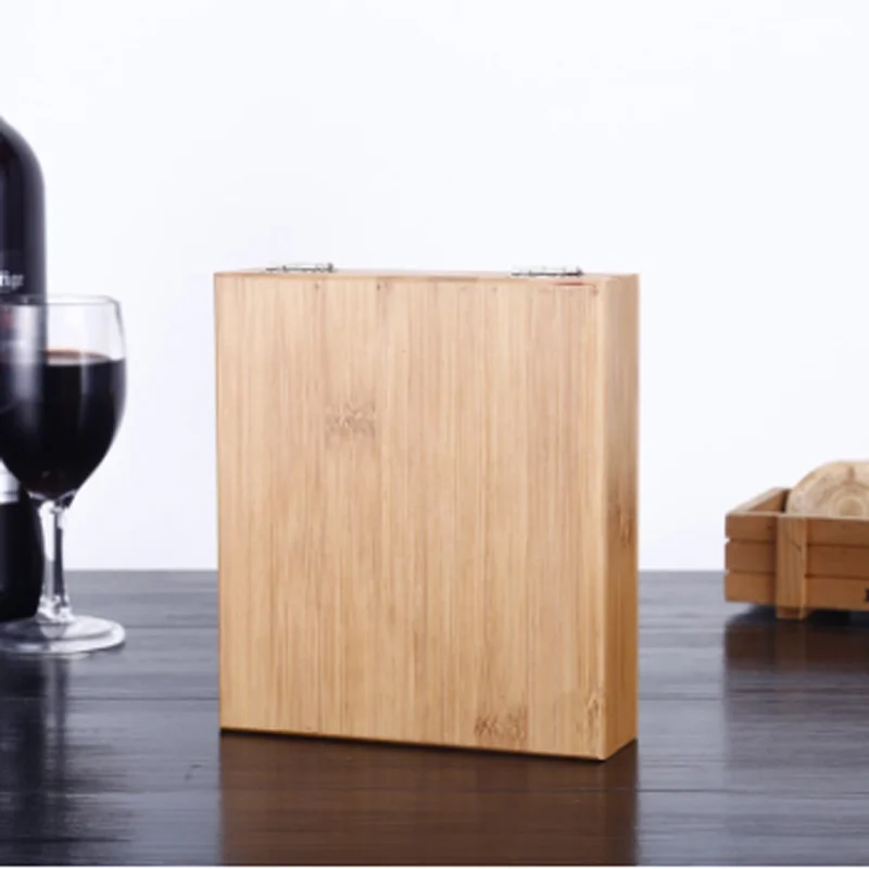 Premium Wine Tools Automatic Bottle Opener Corkscrew Bamboo Business Gift Sets For Wine Accessories 4pcs