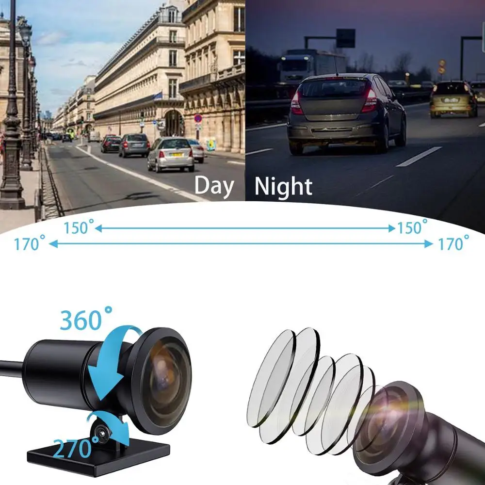 Видеорегистратор для мотоцикла VSYSTO 170 градусов две камеры SONY IMX307 sensor1080P FHD STARVIS Wi Fi