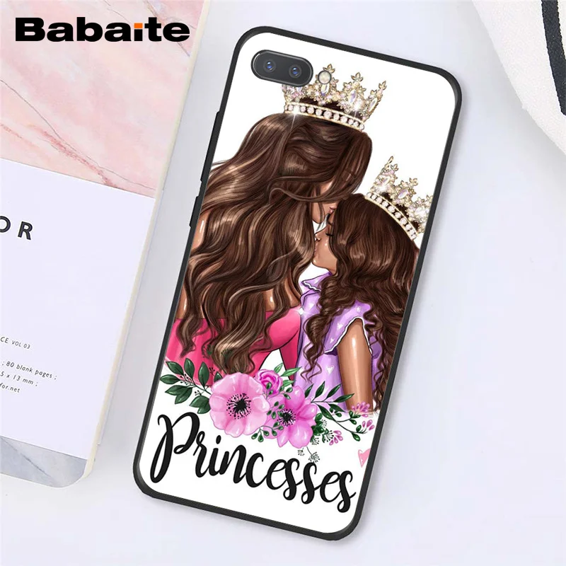 Babaite модные черные каштановые волосы для мамы, дочки, сына, папы, PhoneCase для huawei Honor 8X9 10 20 Lite 7A 8A 5A 7C 10i View 20 - Цвет: A4