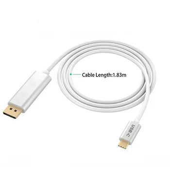 

SZBITC USB C to DisplayPort Cable 1.8m USB 3.1 Type C to DP Thunderbolt 3 Adapter for Samsung Galaxy S9/S8 Huawei Mate 10 Pro