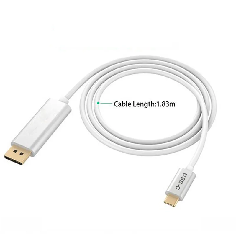  SZBITC USB C to DisplayPort Cable 1.8m USB 3.1 Type C to DP Thunderbolt 3 Adapter for Samsung Galax